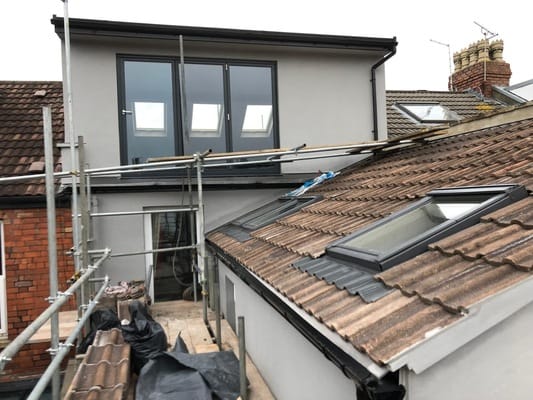 dormer loft conversion on pitched roof in Bristol